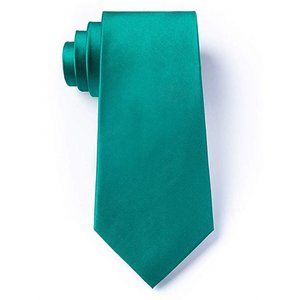 BRENT MORGAN Solid Teal Silk Tie - 11 available!